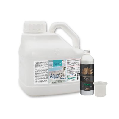 Set AquaSal Natural 3 Lt + Fragranza Aromatica Spa Extasy 250 ml + dosatore graduato