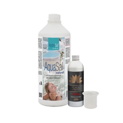 Set AquaSal Natural 1 Lt + Fragranza Aromatica Spa Fructis 250 ml + dosatore graduato