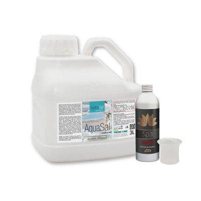 Set AquaSal Natural 3 Lt + Fragranza Aromatica Spa Fructis 250 ml + dosatore graduato