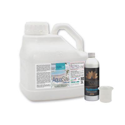 Set AquaSal Natural 3 Lt + Fragranza Aromatica Spa Sweet Mint 250 ml + dosatore graduato